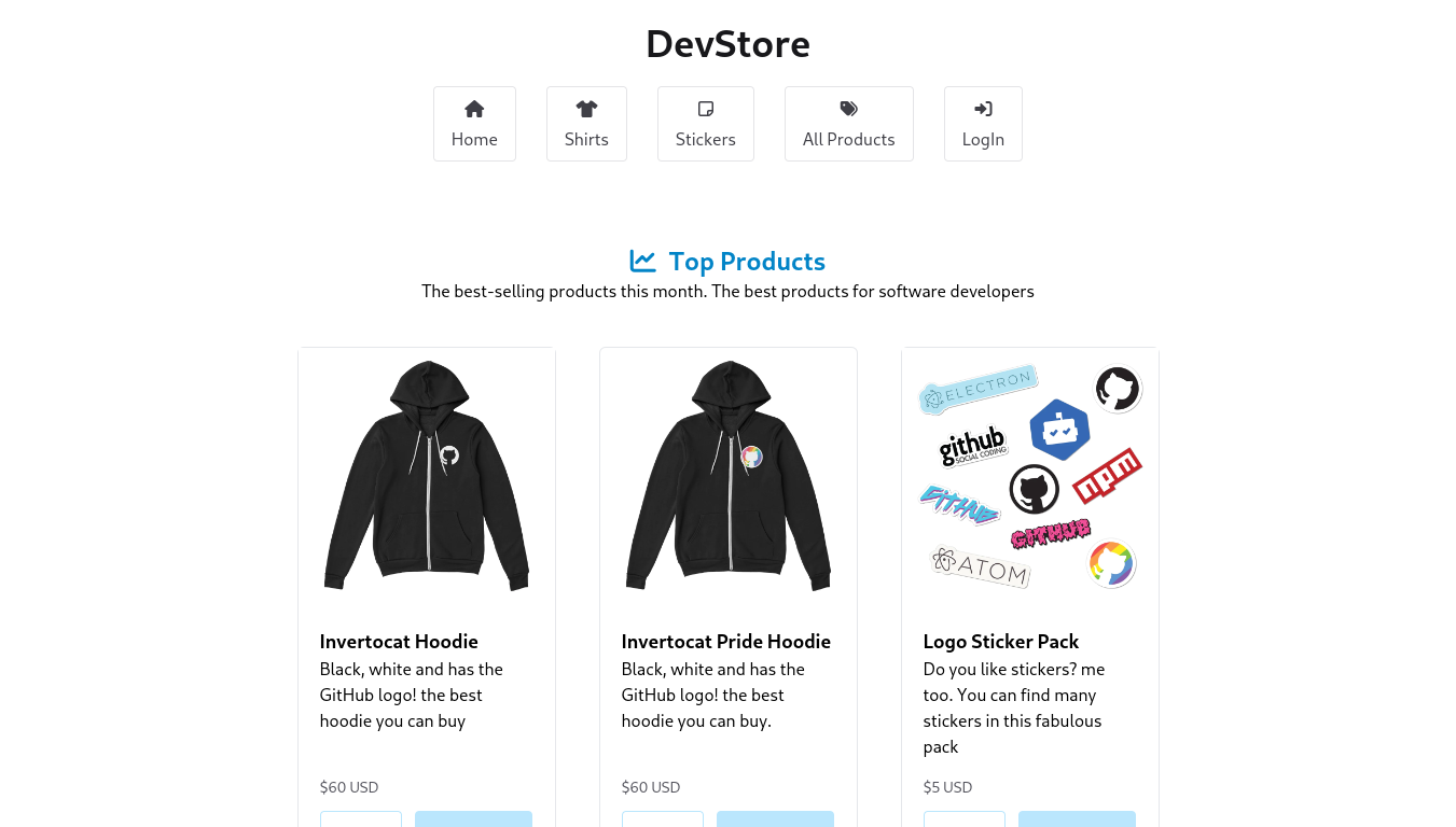 Previsualización de Devstore